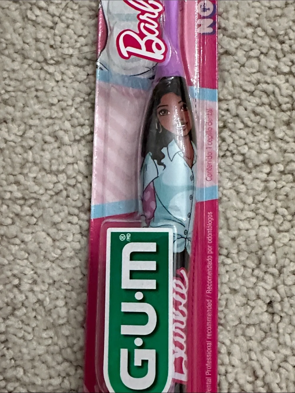 Barbie Kids Toothbrushes Pack with Pink Handles